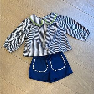 Jacadi Paris Blouse and Shorts Set